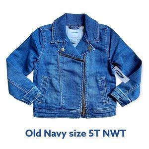 NEW Old Navy Toddler Stretch Denim Moto Jacket